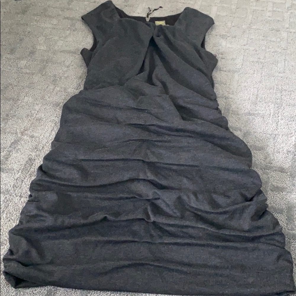 TAYLOR CHARCOAL GRAY DRESS SZ 14 NWOT